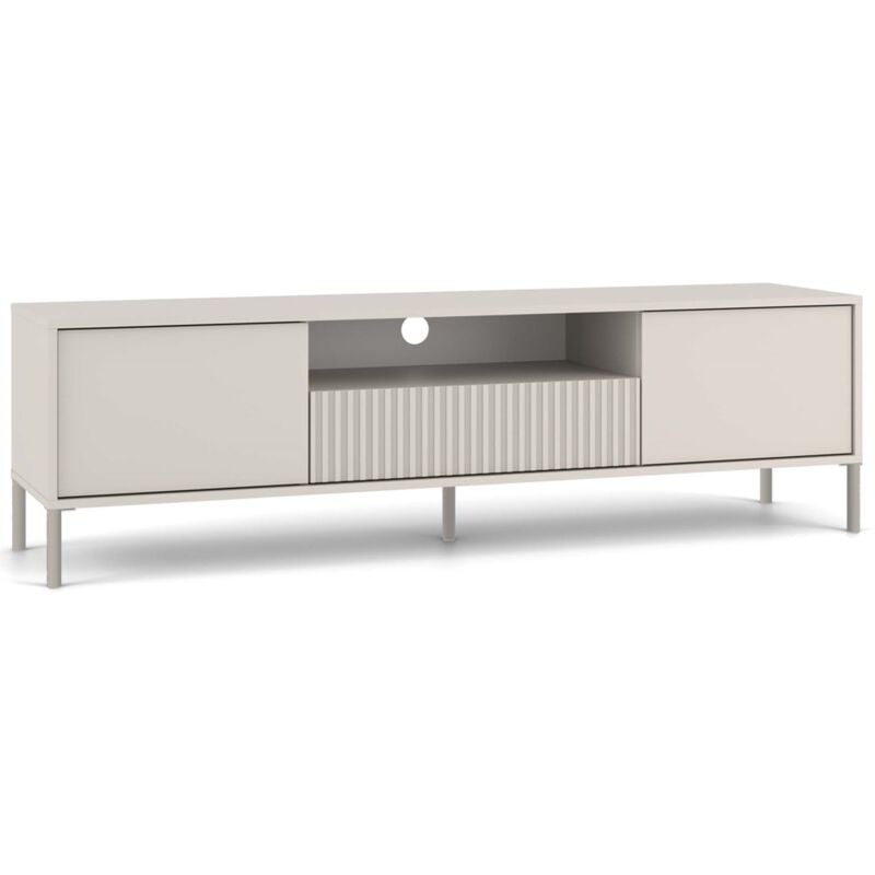 foto del prodotto kamaro mobile tv 160 cm con due porte e un cassetto beige cachemire