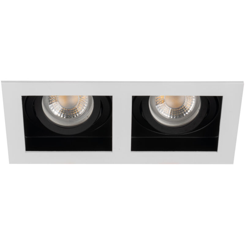 foto del prodotto kanlux anello decorativo spot insertibile alluminio bianco nero rettangolare