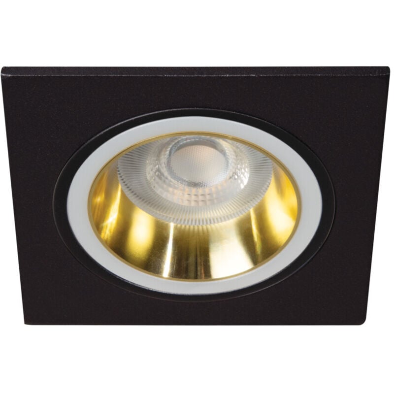 foto del prodotto kanlux anello decorativo spot insertibile quadrato oro nero aluminio 92x92mm gu10 mr16