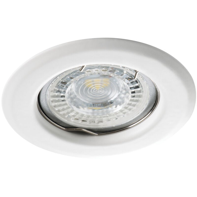 foto del prodotto kanlux anello spot incastrabile acciaio bianco matt 83mm gu10 gx5.3