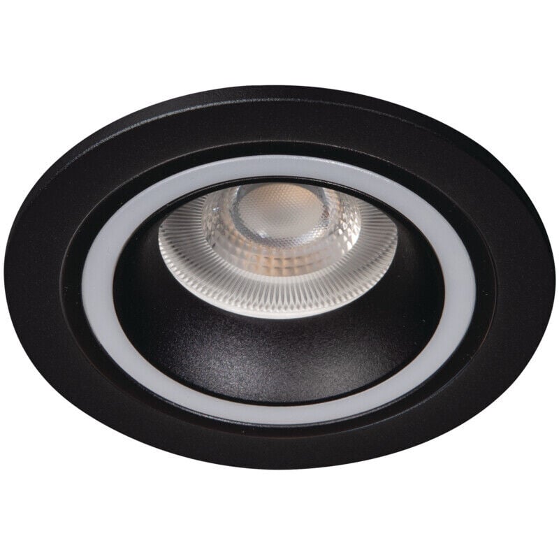 foto del prodotto kanlux anello spot incastrabile aluminio nero 90mm gu10 mr16 felino dso