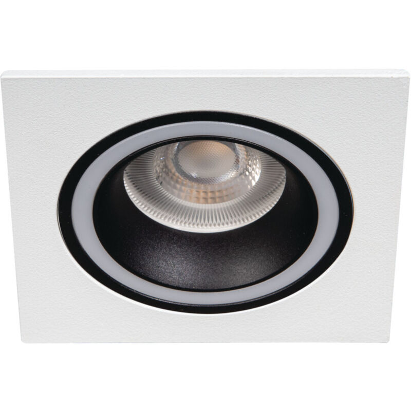 foto del prodotto kanlux anello spot quadrato alluminio nero bianco incastrabile gu10 mr16 92 92x92mm