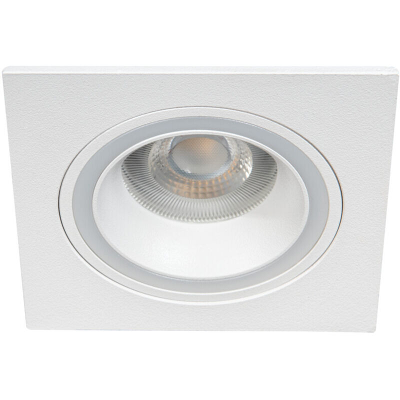 foto del prodotto kanlux anello spot quadrato incastrabile aluminio bianco gu10 mr16 92x92mm felino