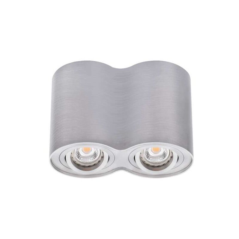 foto del prodotto kanlux bord doppia gu10 orientabile soffitto in alluminio spazzolato