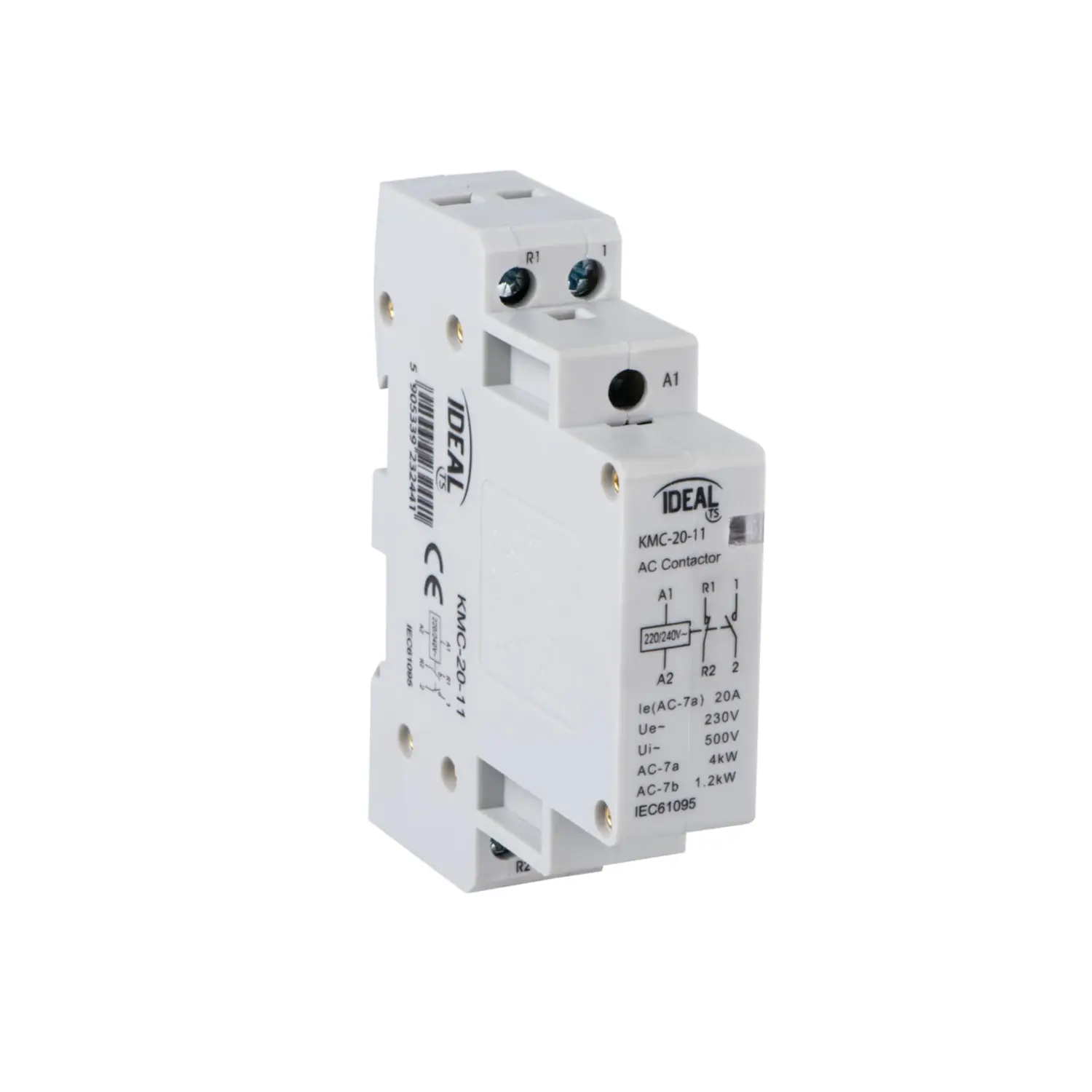 foto del prodotto kanlux contattore 2 poli 20a tensione bobina 230volt teleruttore 1 na 1 nc