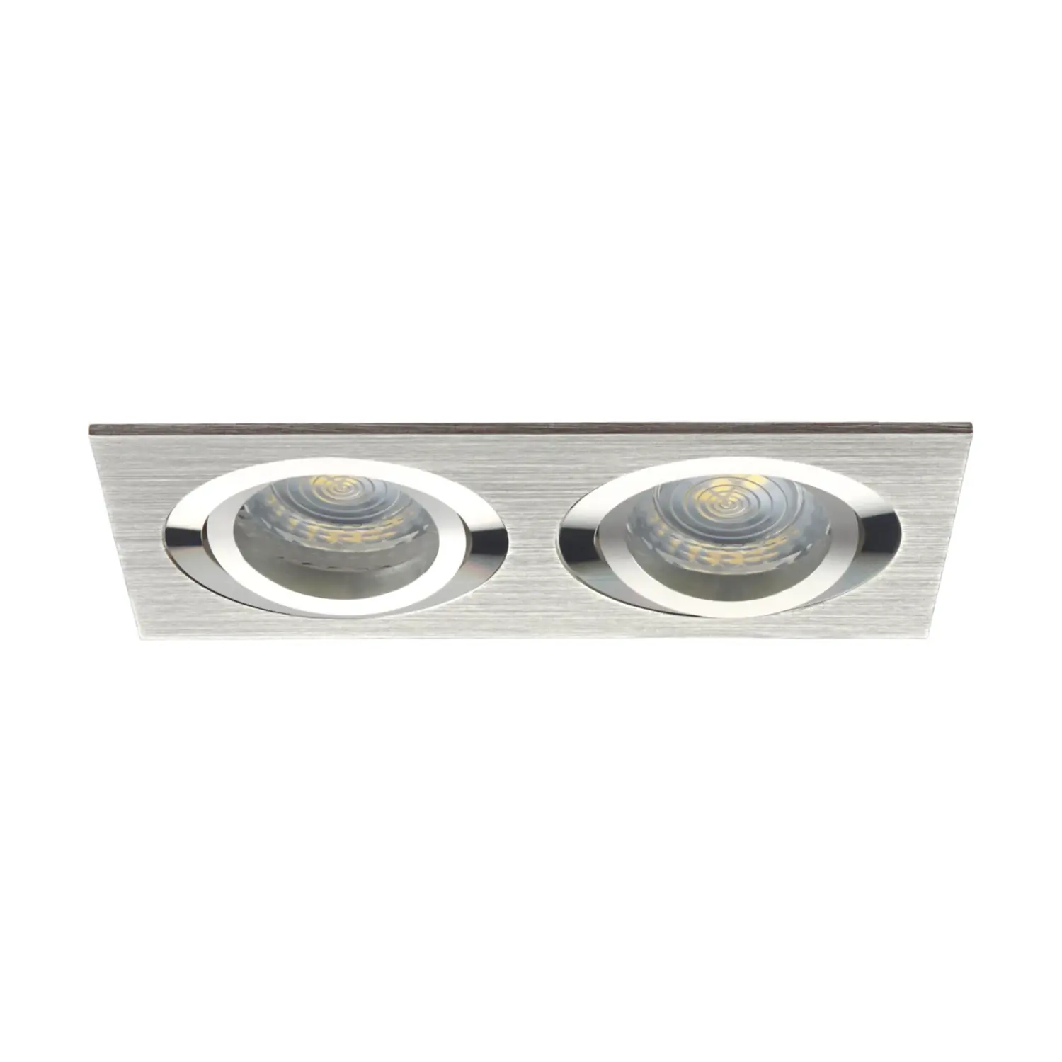 foto del prodotto kanlux faretto incasso alluminio gu10 alluminio 2 luci orientabile rettangolare