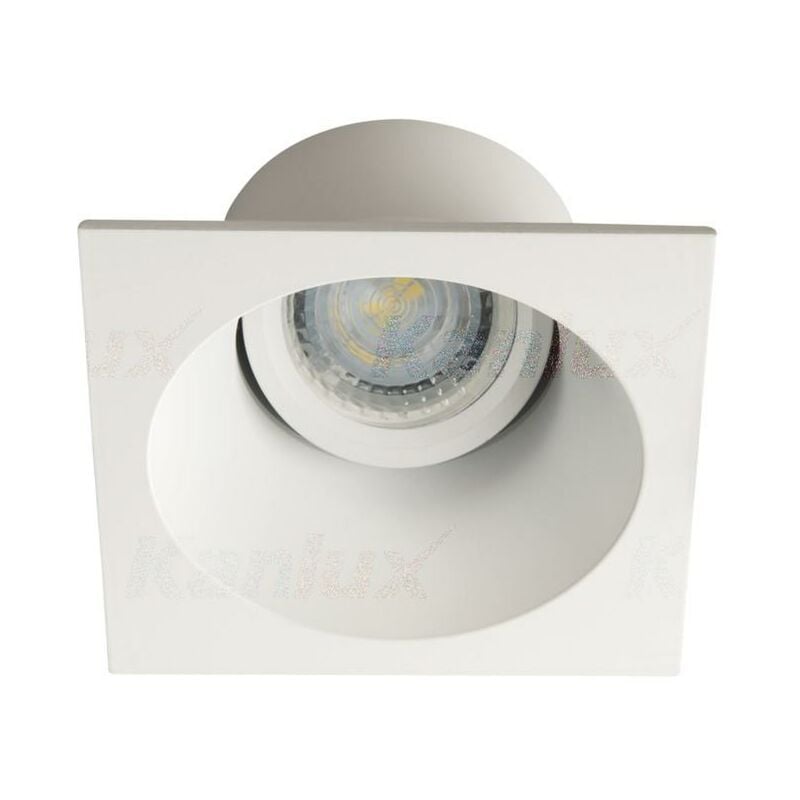 foto del prodotto kanlux faretto incasso moon orientabile quadrato alluminio bianco opaco 1 luce gu10