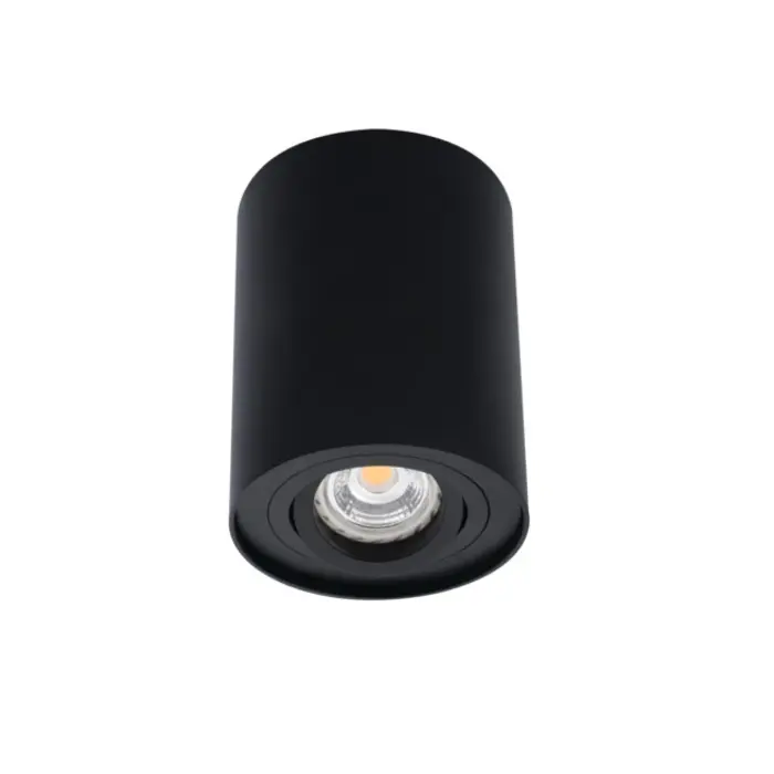 foto del prodotto kanlux faretto lampada da soffitto spot tondo orientabile gu10 nero 1 luce