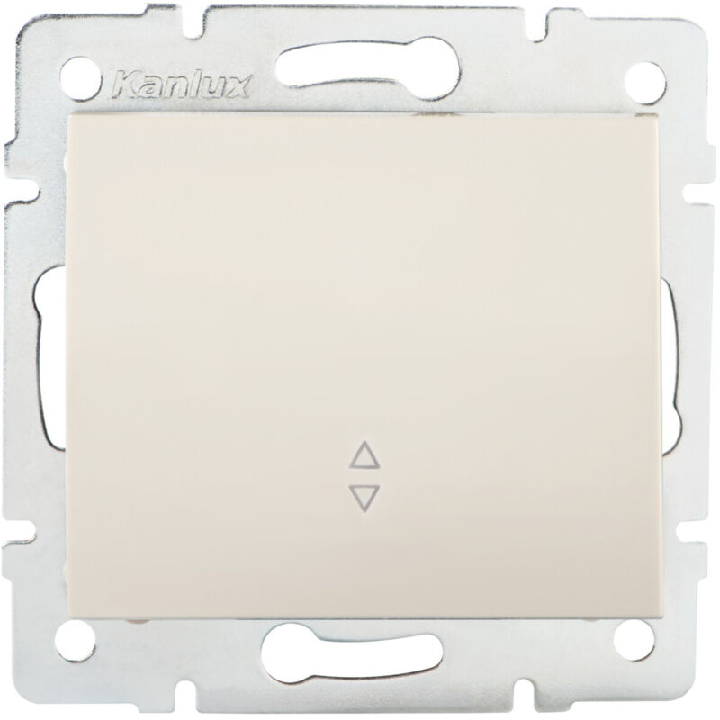 foto del prodotto kanlux interruttore avanti e indietro infisso sul muro crema 71x71mm 10ax