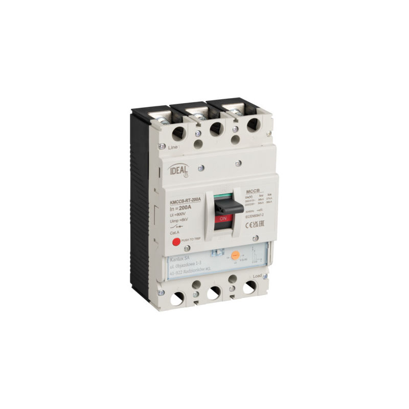 foto del prodotto kanlux interruttore di circuito mccb compatto kmccb 200a, ip20, 50hz, 800v