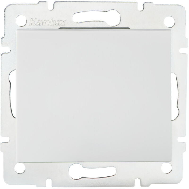 foto del prodotto kanlux interruttore logi incastrato 1 leva bianco 71x71mm 250v