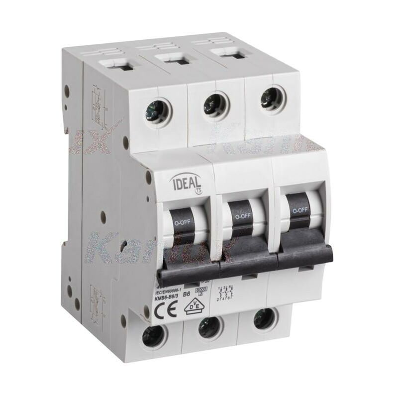 foto del prodotto kanlux interruttore magnetotermicodifferenziale 3p kmb6 b6 3