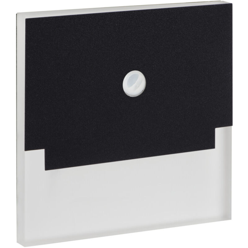 foto del prodotto kanlux lampada a led per le scale detettore pir infisso sul muro nero 13lm 3000k