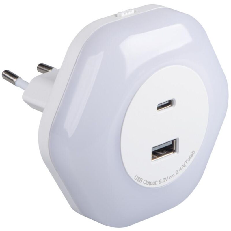 foto del prodotto kanlux lampada a led plug in bola led 2xusb ww w luce calda