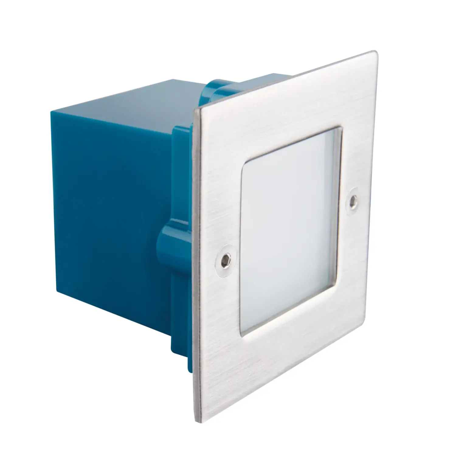 foto del prodotto kanlux lampada da incasso segnapasso taxi 230v 0,60 watt bianco naturale cromo satinato quadrato