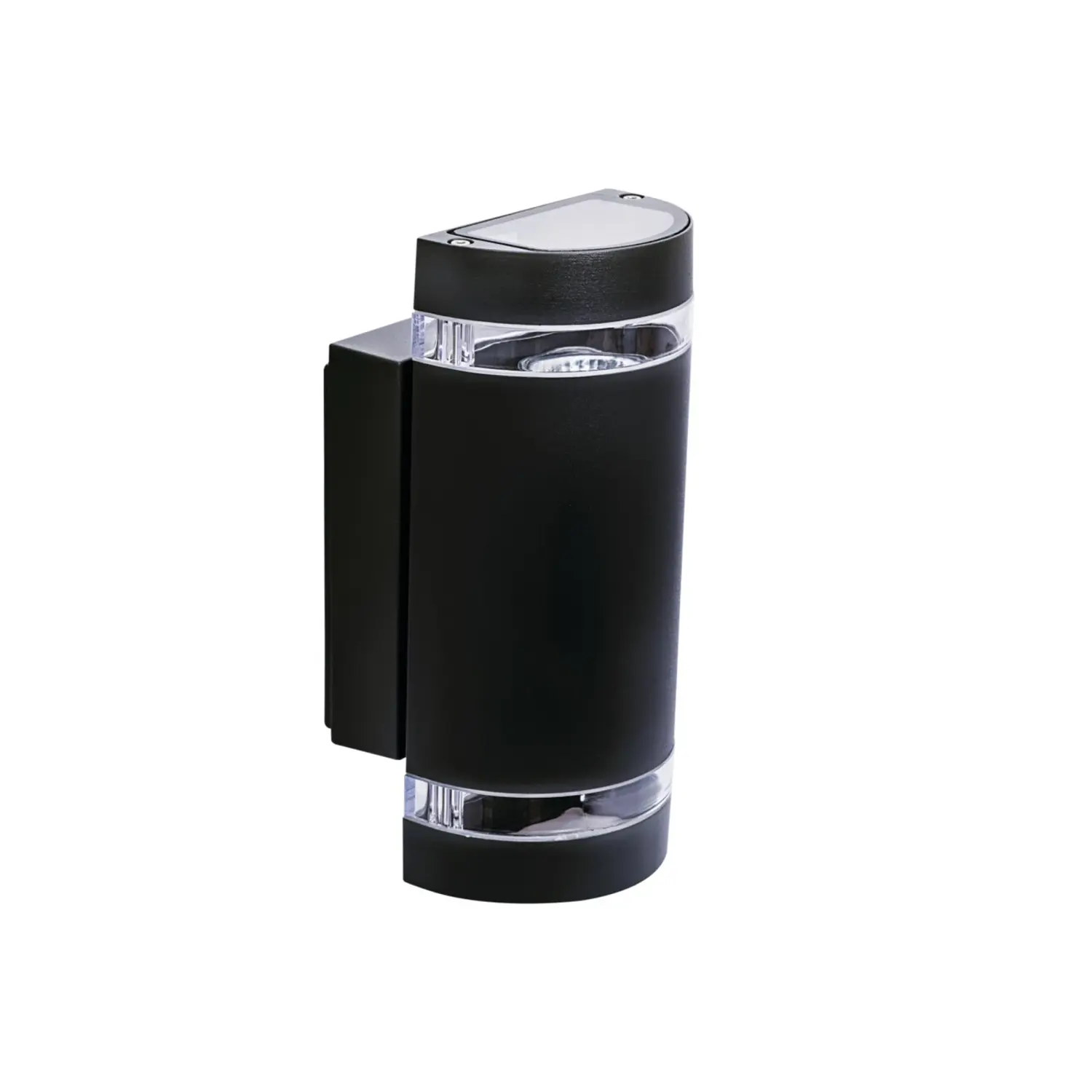 foto del prodotto kanlux lampada da parete giardino gu10 nero 2 luci tondo