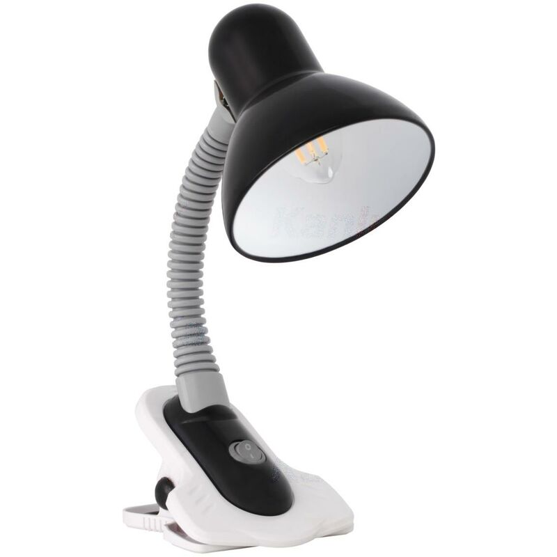 foto del prodotto kanlux lampada da scrivania con pinza snodabile 230v e27 nero