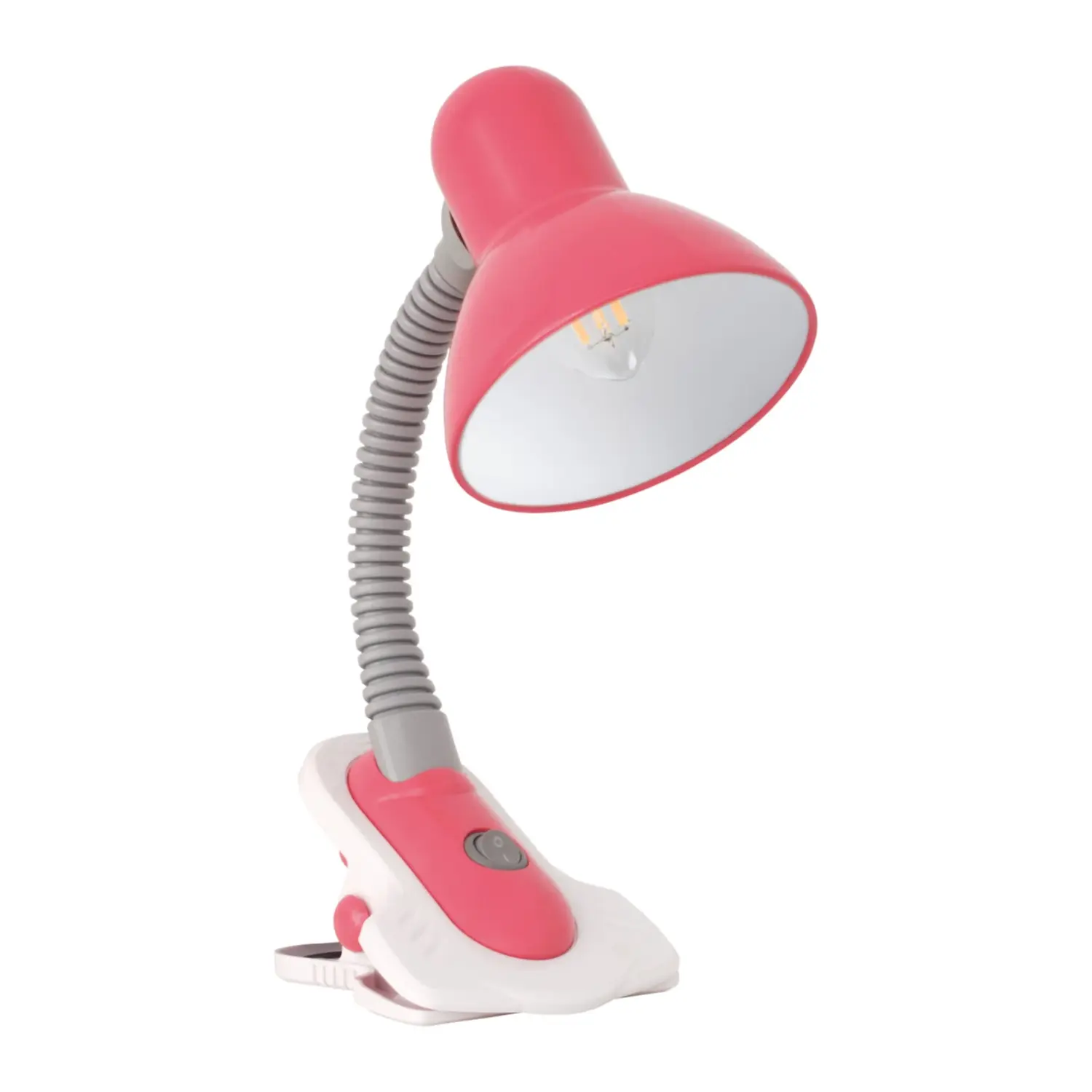foto del prodotto kanlux lampada da scrivania con pinza snodabile 230v e27 rosa
