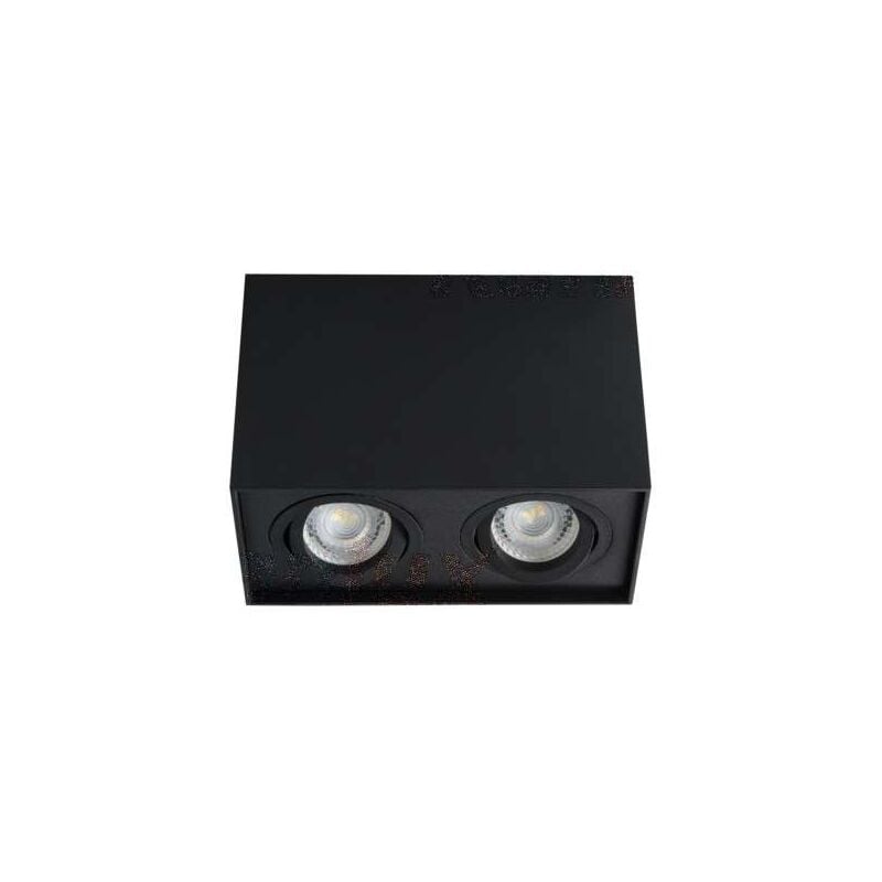 foto del prodotto kanlux lampada da soffitto di proiezione rettangolare per 2 lampadine gu10 mat nero
