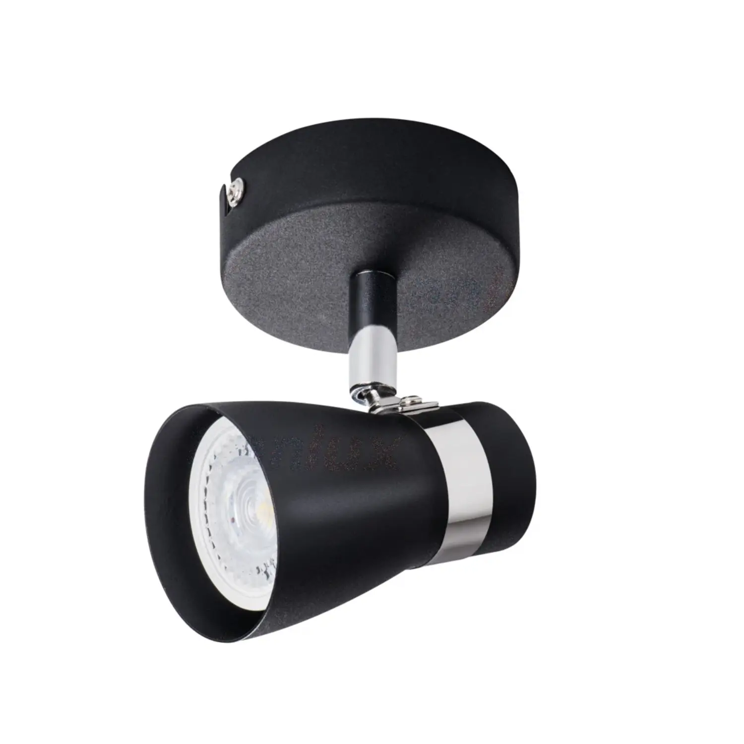 foto del prodotto kanlux lampada faretto parete soffitto enali gu10 nero 1 luce orientabile