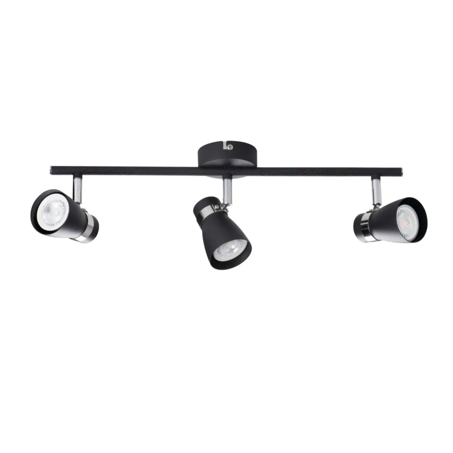 foto del prodotto kanlux lampada faretto parete soffitto enali gu10 nero 3 luci orientabile