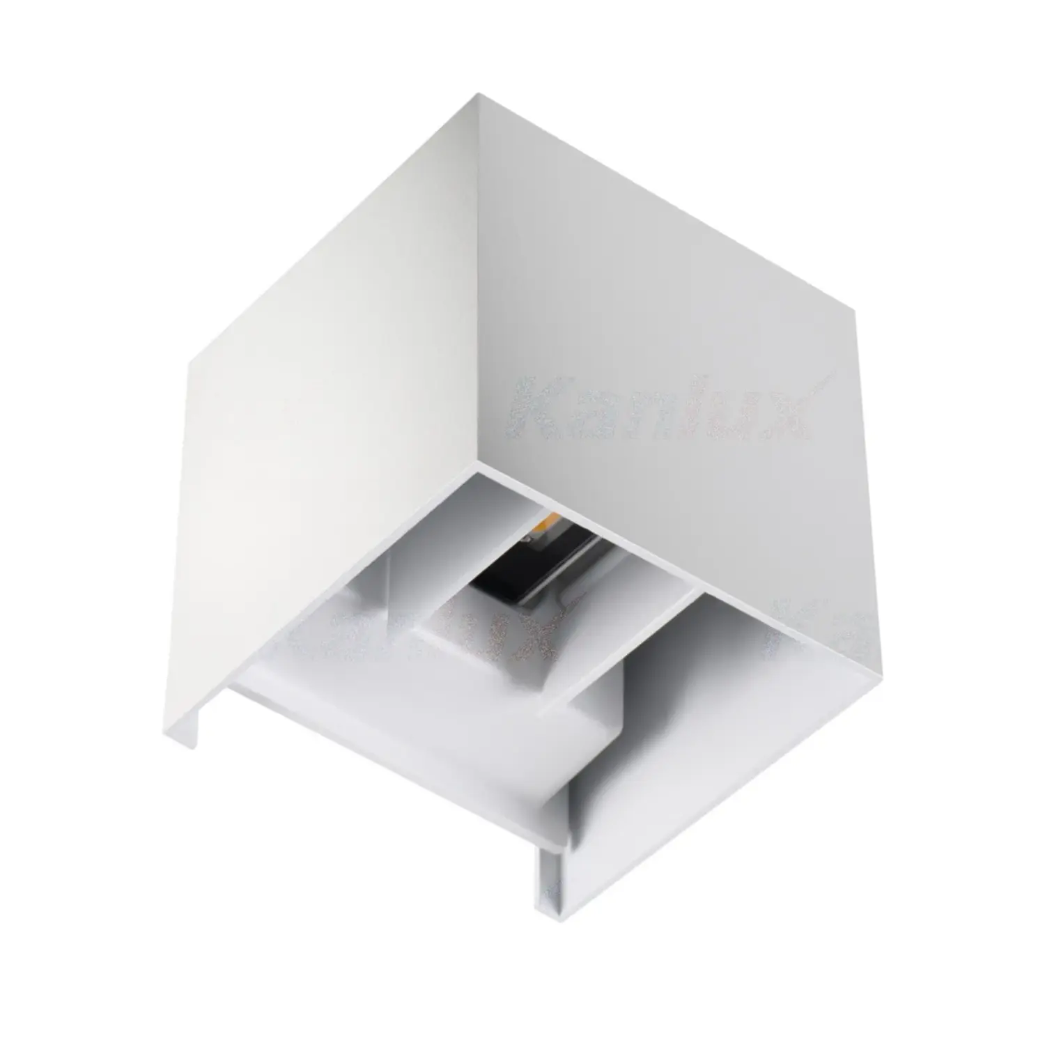 foto del prodotto kanlux lampada parete muro led applique doppia luce 7 watt bianco naturale bianco quadrato