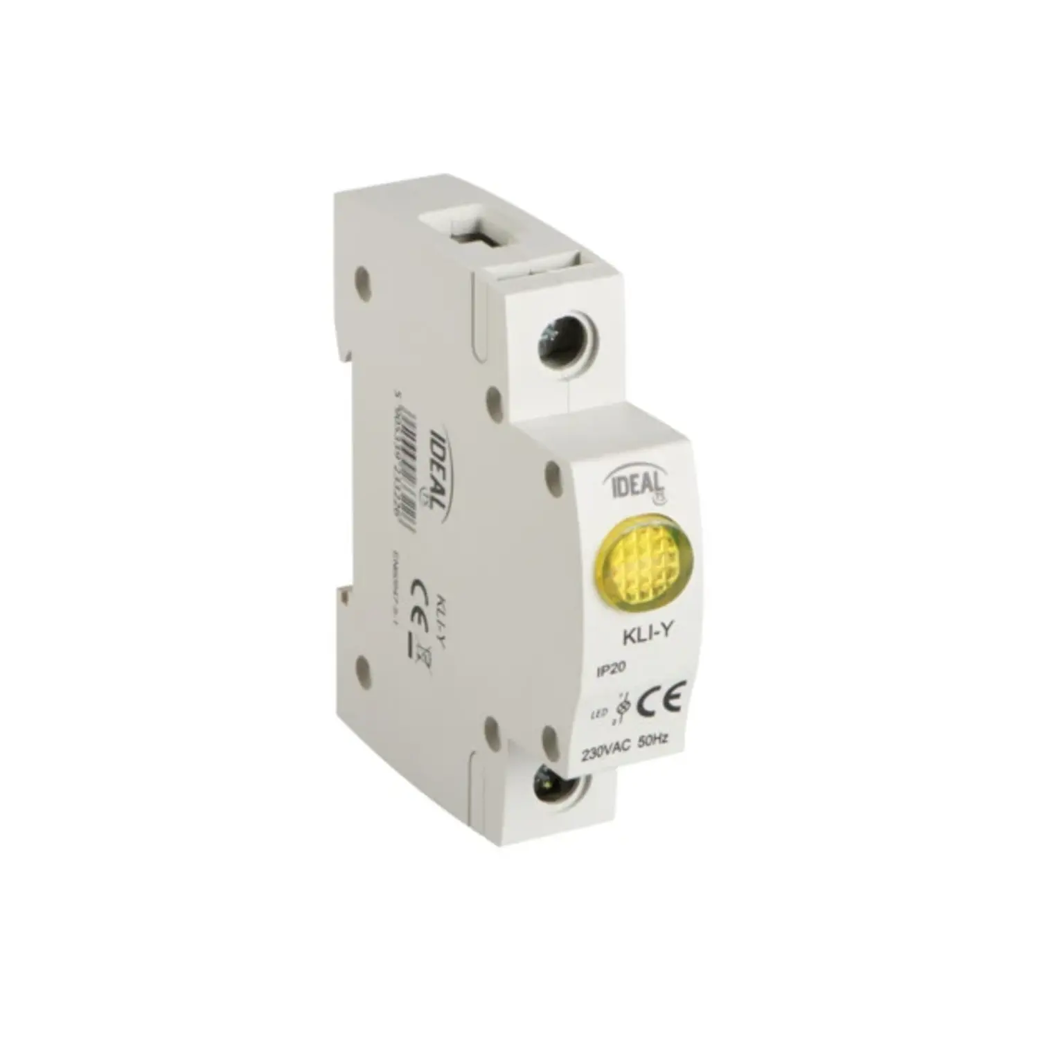 foto del prodotto kanlux lampada spia led presenza rete da quadro barra din luce gialla