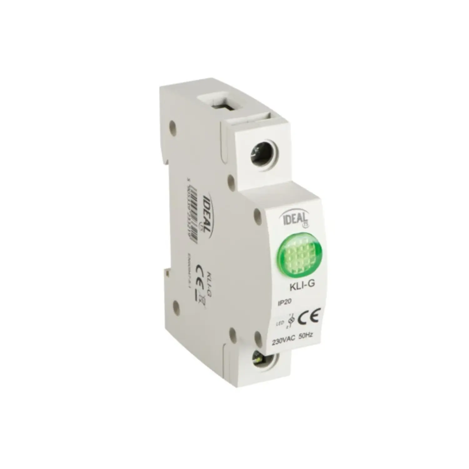 foto del prodotto kanlux lampada spia led presenza rete da quadro barra din luce verde