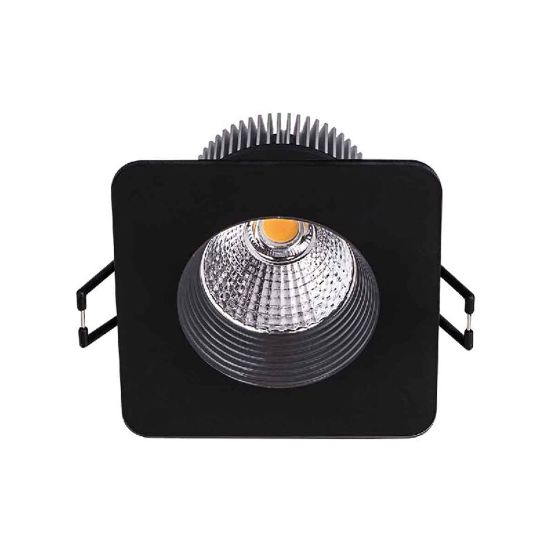 foto del prodotto kanlux led integrato cob spot 8.5w 430lm ip20 830mmx830mm nero bianco caldo 3200k