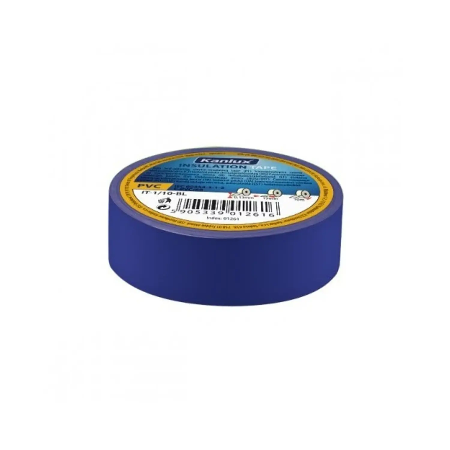 foto del prodotto kanlux nastro isolante adesivo elettricista isolante elettrico 19 mm blu 20 mt