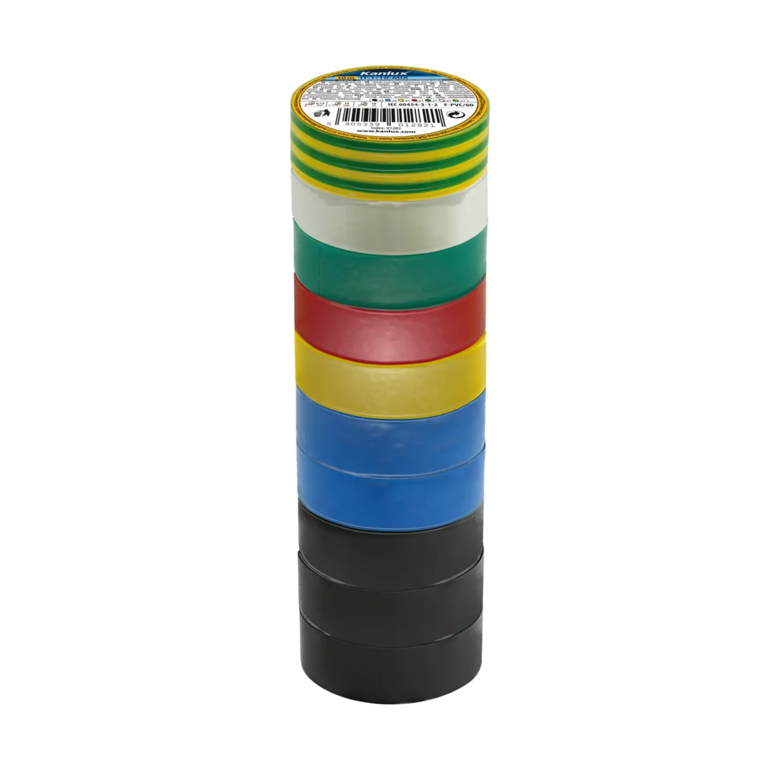 foto del prodotto kanlux nastro isolante adesivo per elettricista diversi colori 10 pezzi