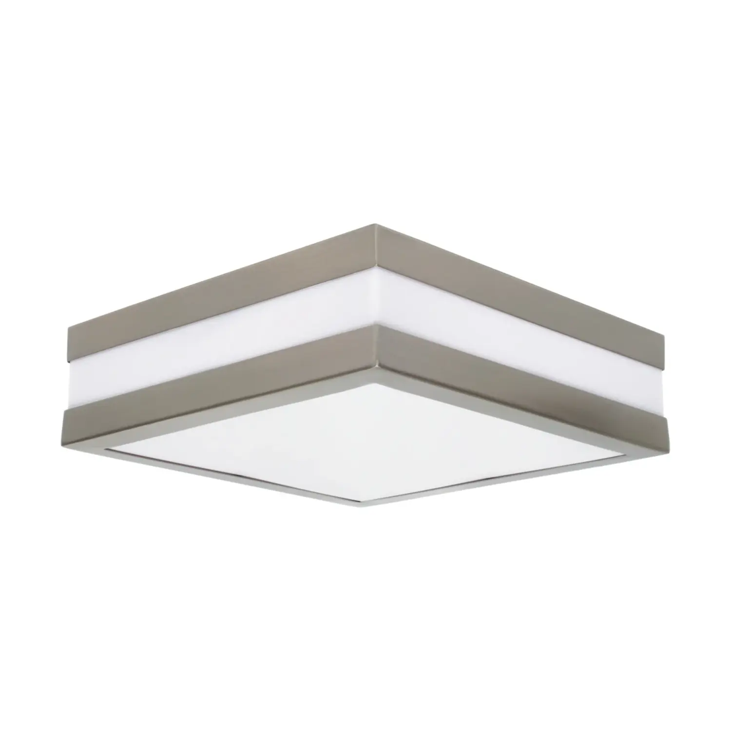 foto del prodotto kanlux plafoniera cromo opaco jurba stagna e27 2 luci quadrato