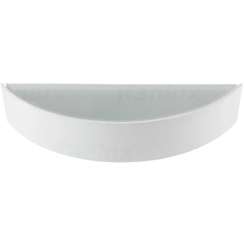 foto del prodotto kanlux plafoniera lampada parete legno applique e27 bianco mezza luna