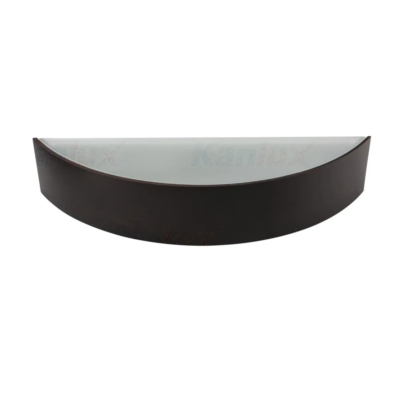foto del prodotto kanlux plafoniera lampada parete legno applique e27 wengè mezza luna