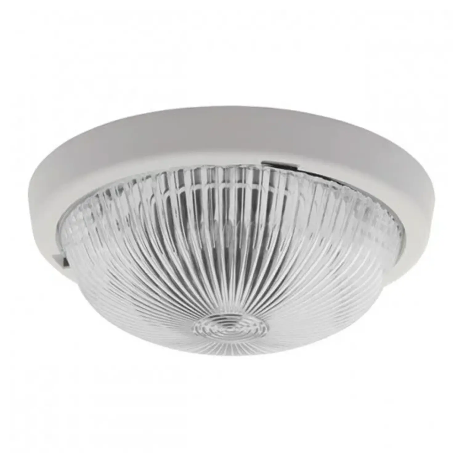 foto del prodotto kanlux plafoniera stagna in vetro ip44 tonda da soffitto e27 bianco