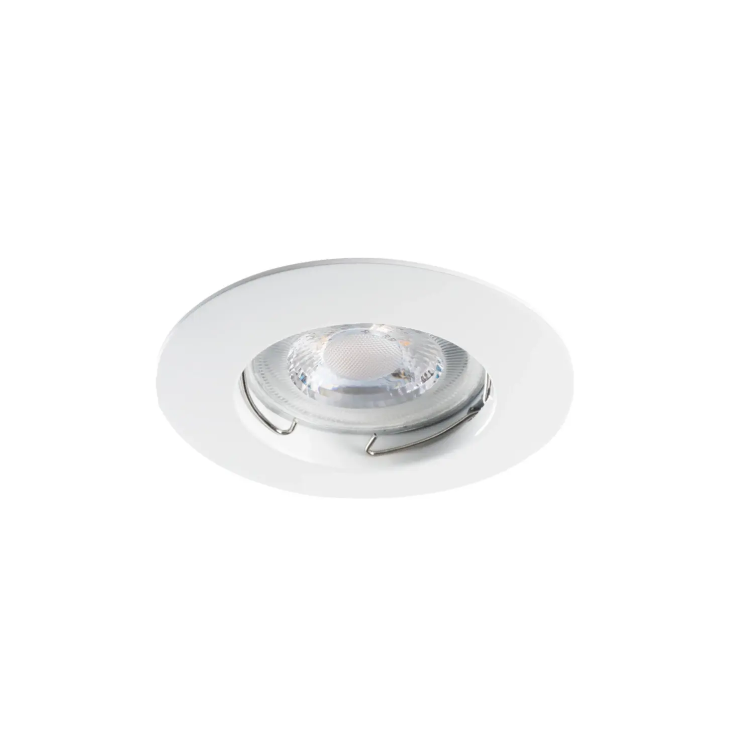 foto del prodotto kanlux porta faretto da incasso decorativo luto gx5,3 bianco fisso foro 75 mm