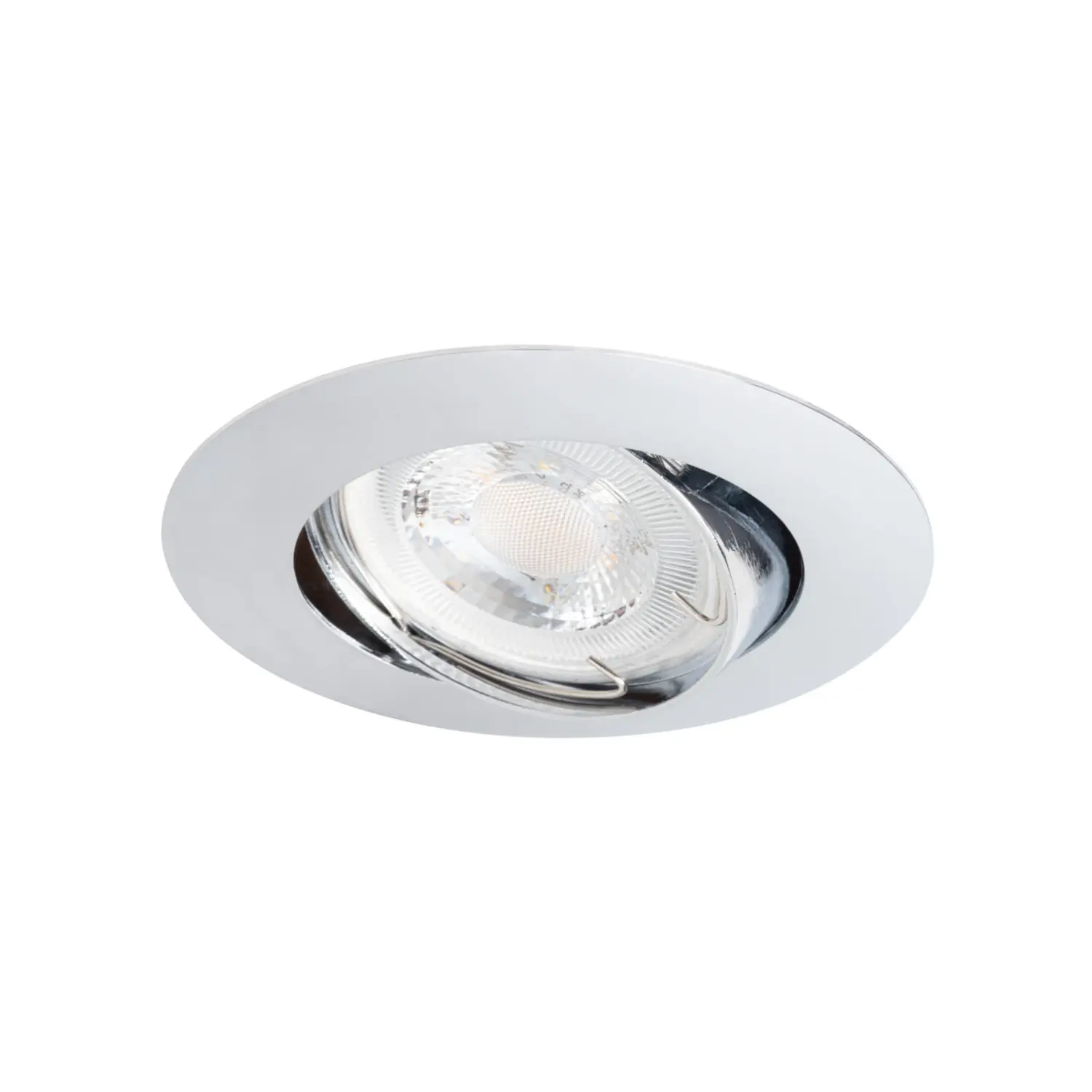 foto del prodotto kanlux porta faretto da incasso decorativo luto gx5,3 cromo orientabile foro 75 mm