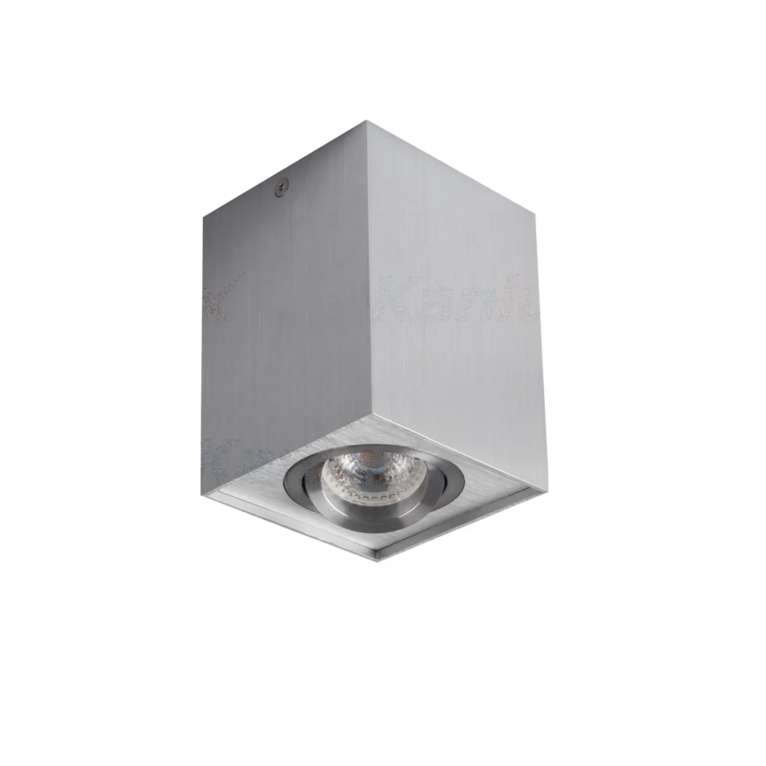 foto del prodotto kanlux porta faretto da soffitto fuori muro gu10 alluminio spazzolato orientabile