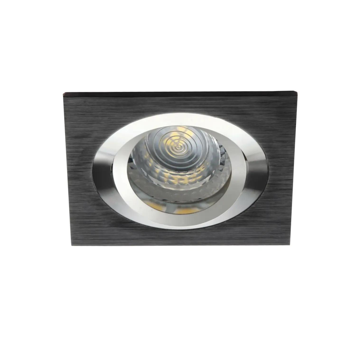 foto del prodotto kanlux porta faretto incasso alluminio decorativo gu10 nero 1 luce orientabile quadrato