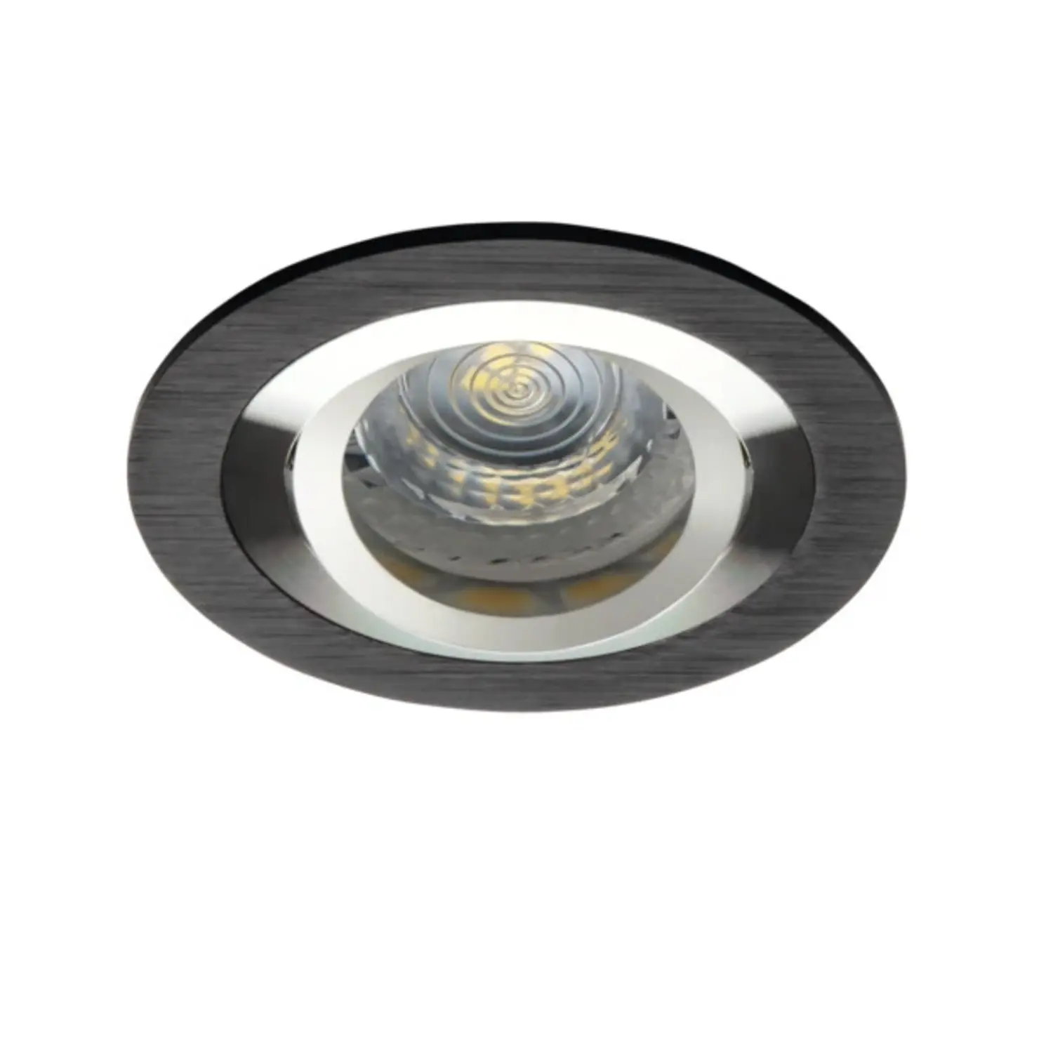 foto del prodotto kanlux porta faretto incasso alluminio decorativo gu10 nero 1 luce orientabile tondo