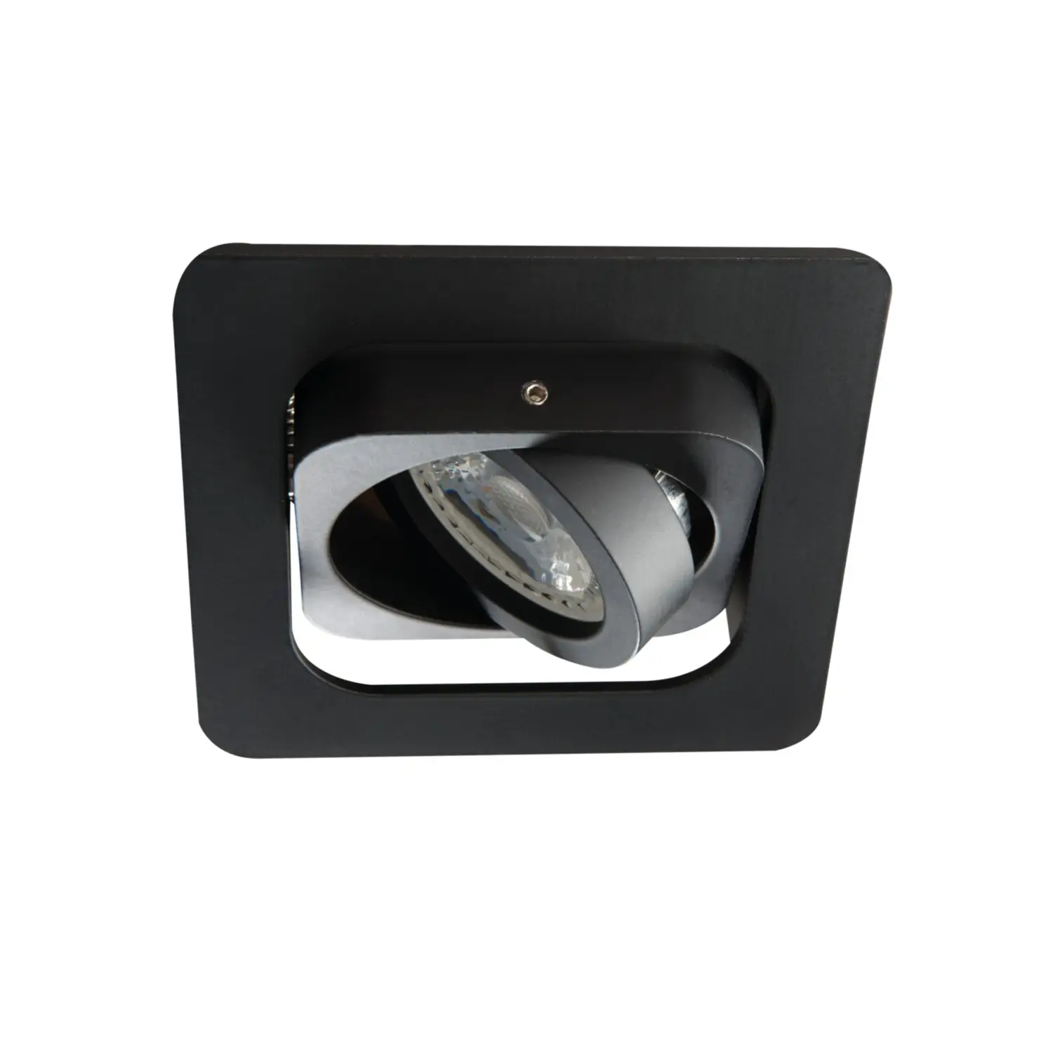 foto del prodotto kanlux porta faretto incasso alren gu10 nero orientabile quadrato