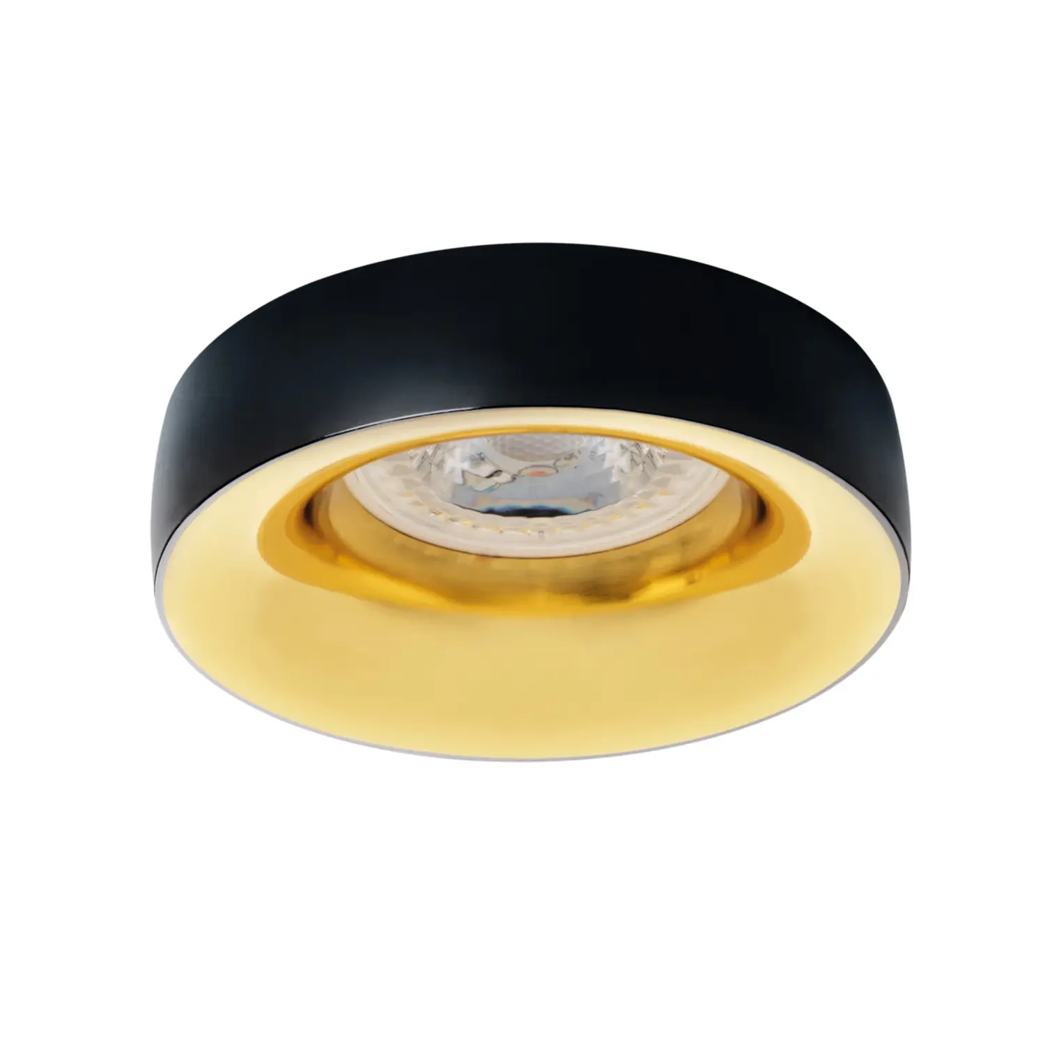 foto del prodotto kanlux porta faretto incasso anello doppio colore 230v gu10 nero oro