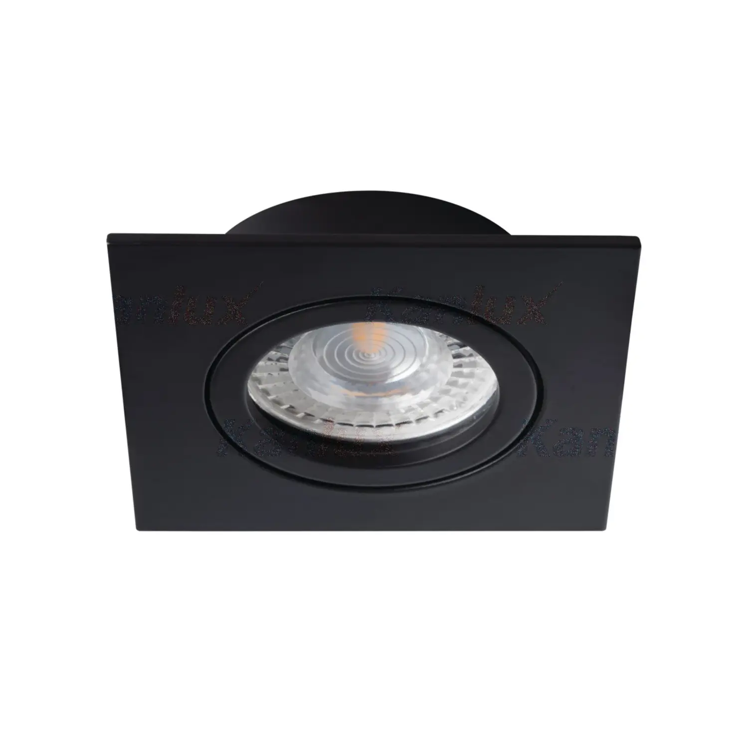 foto del prodotto kanlux porta faretto incasso dalla gx5,3 nero 1 luce orientabile quadrato