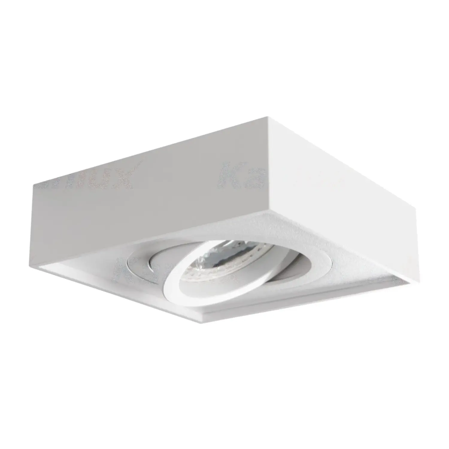 foto del prodotto kanlux porta faretto incasso debordante mini gord gu10 bianco orientabile quadrato
