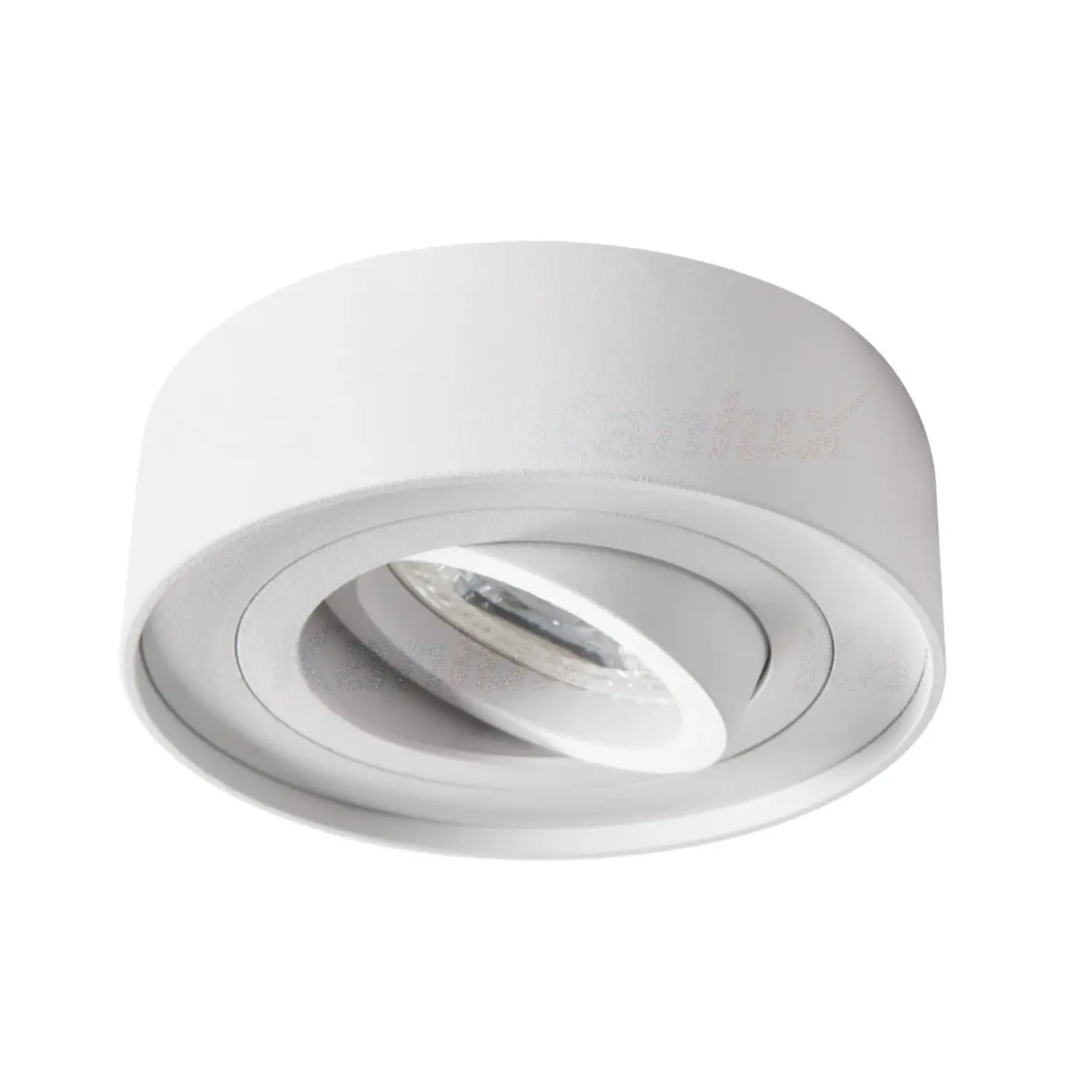 foto del prodotto kanlux porta faretto incasso debordante mini gord gu10 bianco orientabile tondo