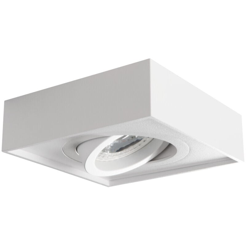 foto del prodotto kanlux - porta faretto incasso debordante mini gord orientabile bianco quadrato gu10
