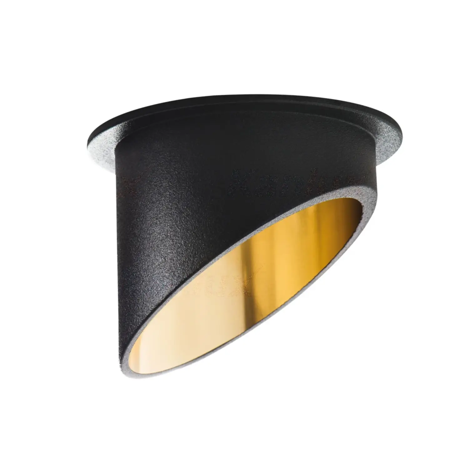 foto del prodotto kanlux porta faretto incasso decoratico spag doppio colore nero oro 65 mm tondo