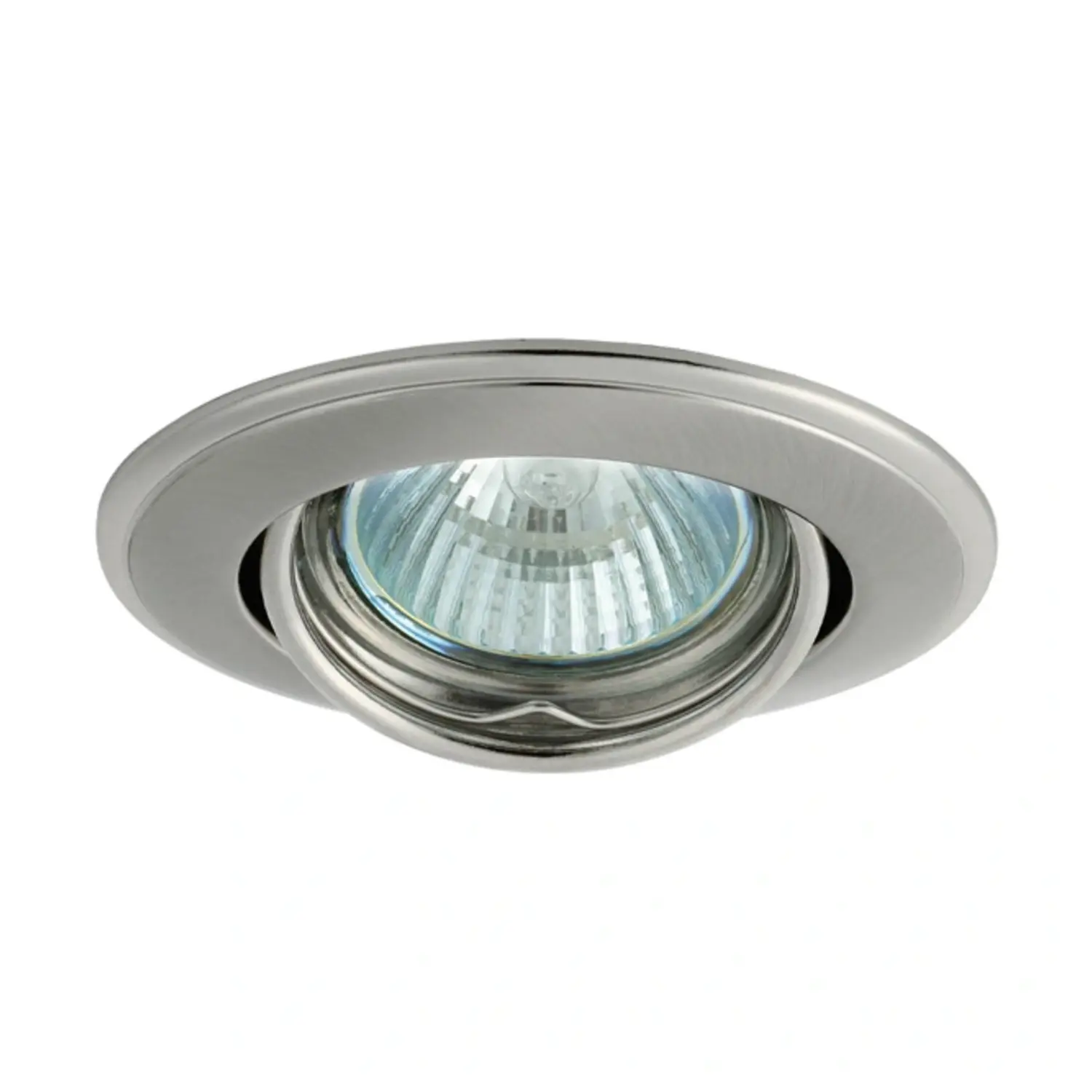 foto del prodotto kanlux porta faretto incasso doppio colore gx5,3 nichel opaco nichel orientabile foro 70 mm