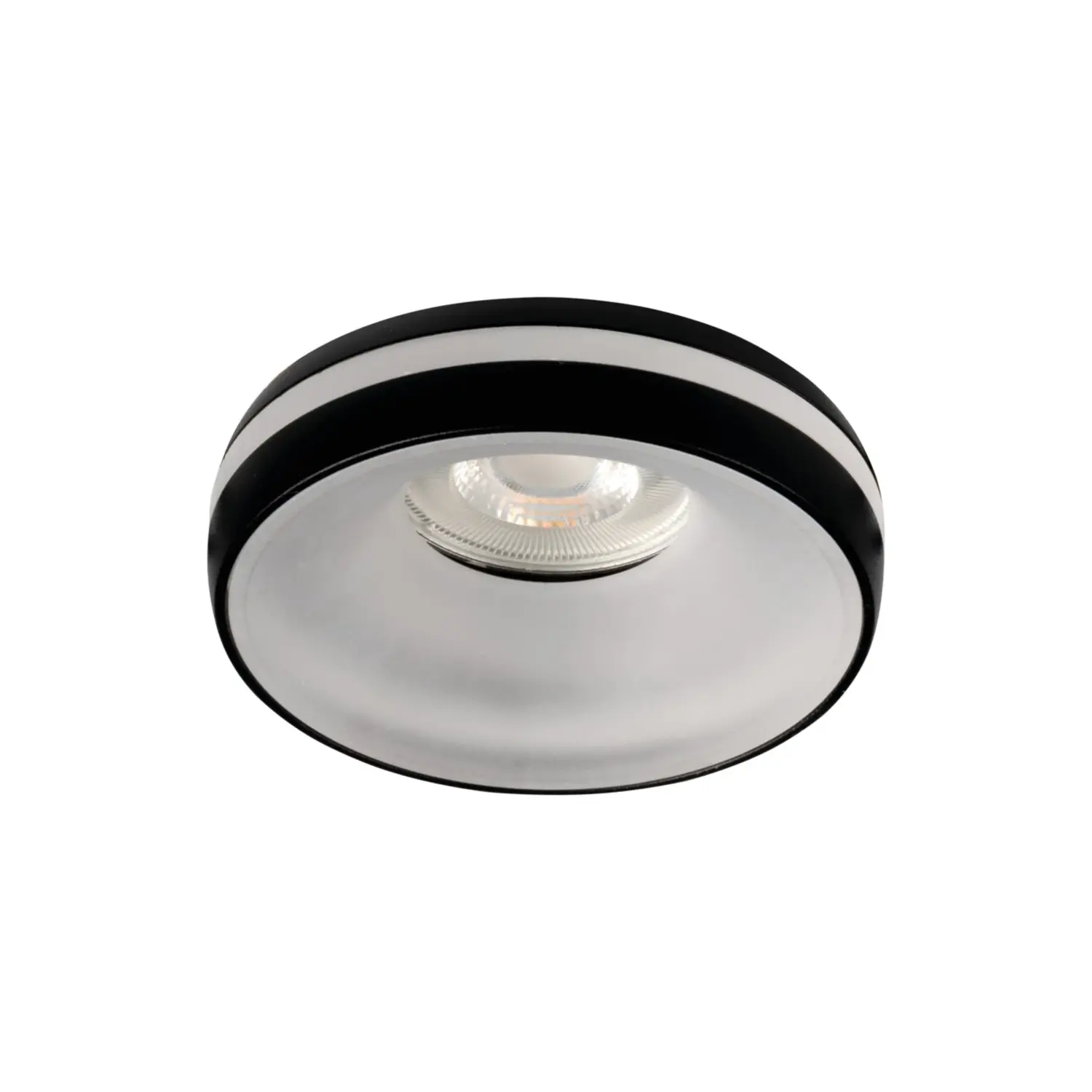 foto del prodotto kanlux porta faretto incasso eliceo decorativo 230v gu10 nero tondo