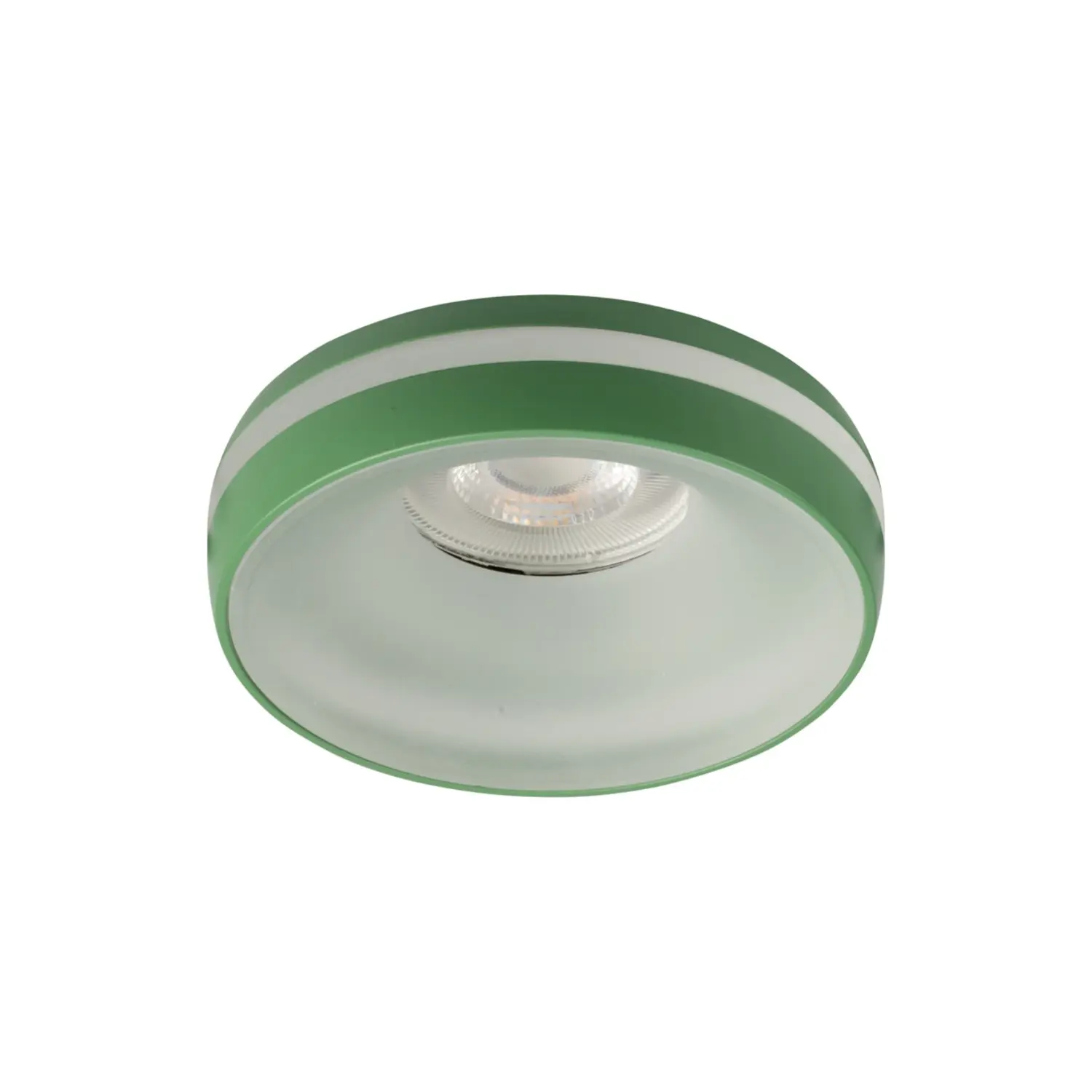 foto del prodotto kanlux porta faretto incasso eliceo decorativo 230v gu10 verde tondo